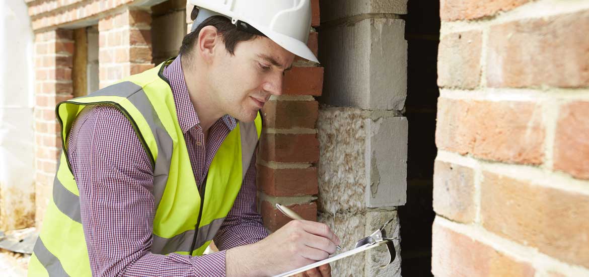 inspecting brick work